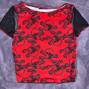 Red skull top